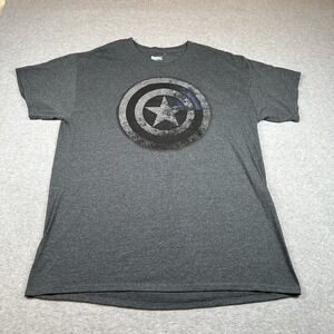 Falcon Winter Soldier Shield T-shirt Mens L Gray TV Marvel‎ Super Heroes Disney